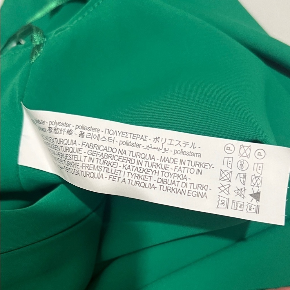 NWOT Zara Emerald Green Drape Top Size XS - Picture 6 of 6